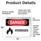Signmission Hydrogen Danger Sign, Vinyl Decal, 14in W x 10in L, 2PK OS-2PACK-DS-D-1014-L-1368 - alternate 2